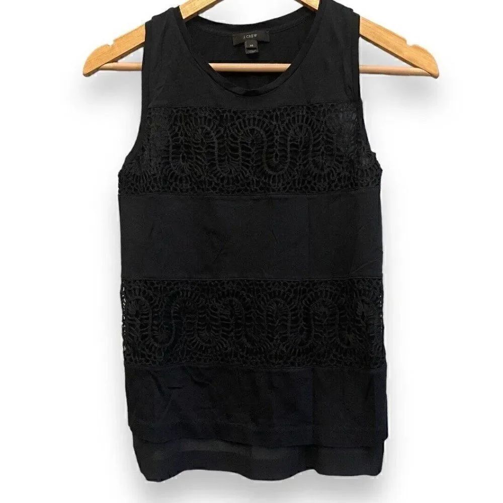 J. Crew Black Sleeveless Blouse
